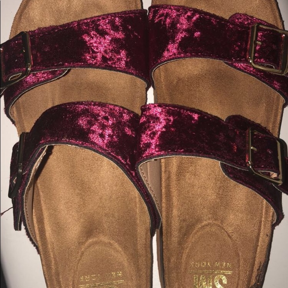 Sears velvet sandals